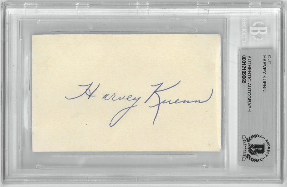 Harvey Kuenn Autographed Cut Signature