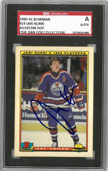 Jari Kurri Autographed 1990/91 OPC