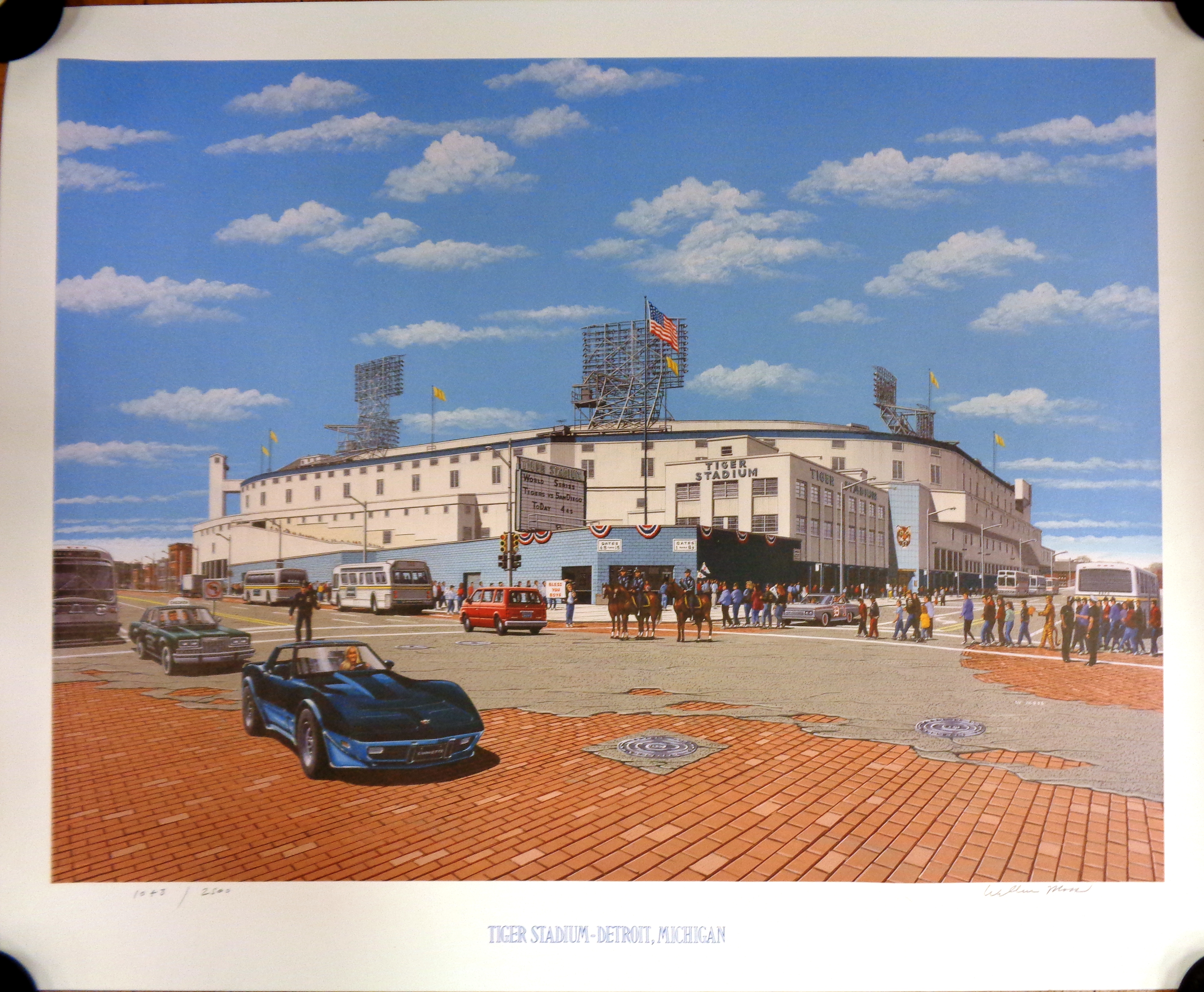 Lot Detail - Tiger Stadium 24x29 Lithograph by William Moss