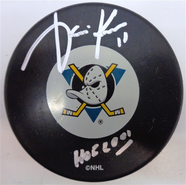 Jari Kurri Autographed Ducks Puck w/ HOF