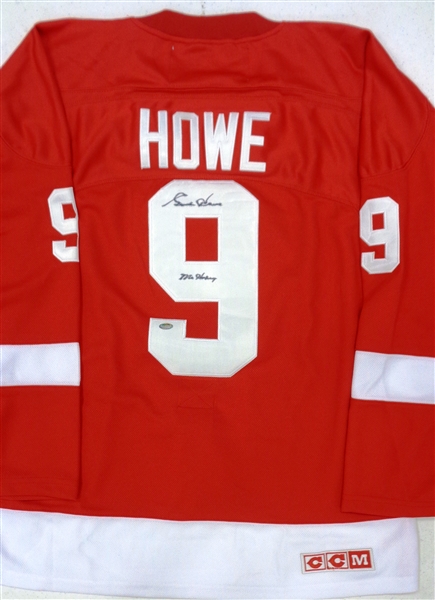 Gordie Howe Autographed Jersey w/ Mr Hockey