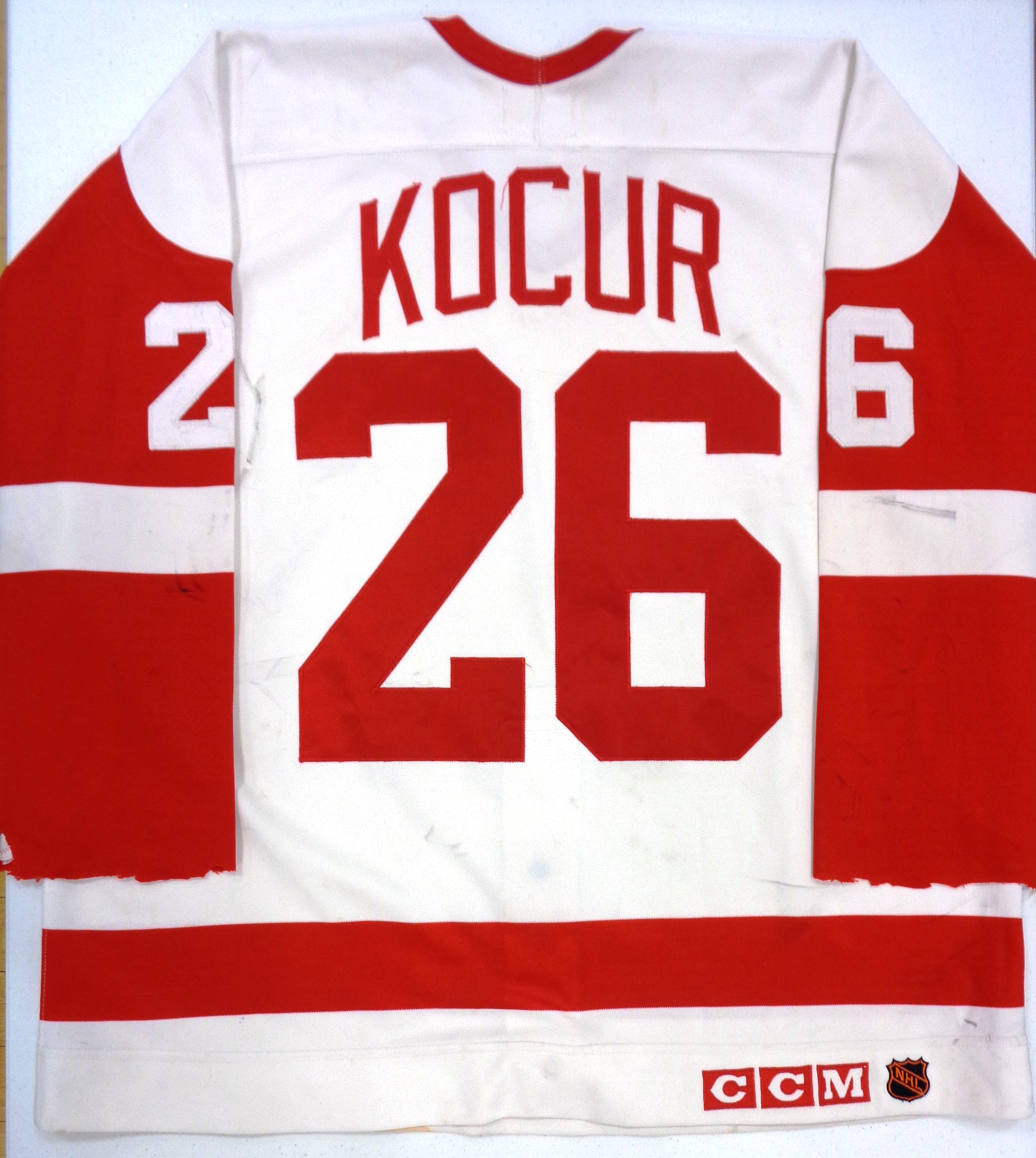 Lot Detail - Joe Kocur Game Used Detroit Red Wings Home Jersey