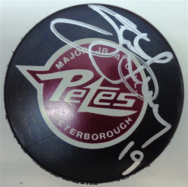 Steve Yzerman Autographed Peterborough Petes Puck