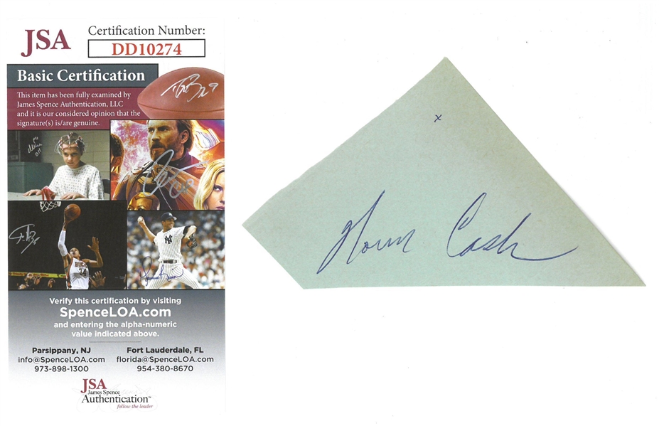 Norm Cash Autographed Cut Signature