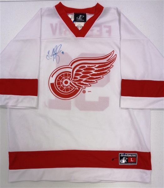Sergei Fedorov Autographed Short Sleeve Jersey (Kocur Collection)