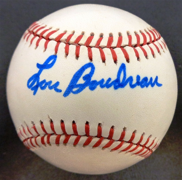 Lou Boudreau Autographed Baseball