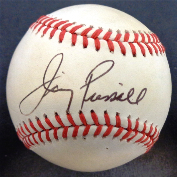 Jimmy Piersall Autographed Baseball