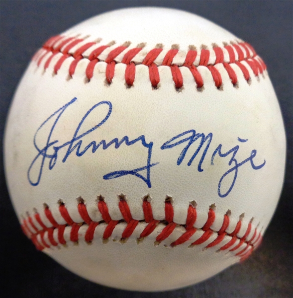 Johnny Mize Autographed Baseball