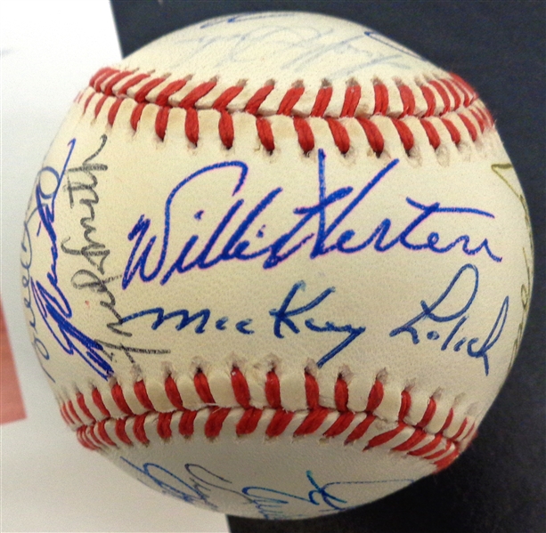 Detroit Tigers Greats & Stars Ball Signed by 21