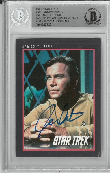 William Shatner Autographed Star Trek Card