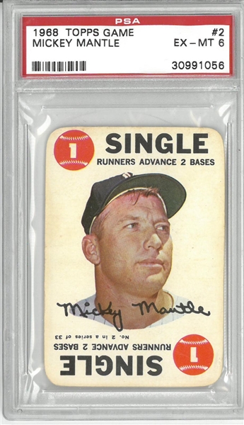 Mickey Mantle 1968 Topps Game PSA 6