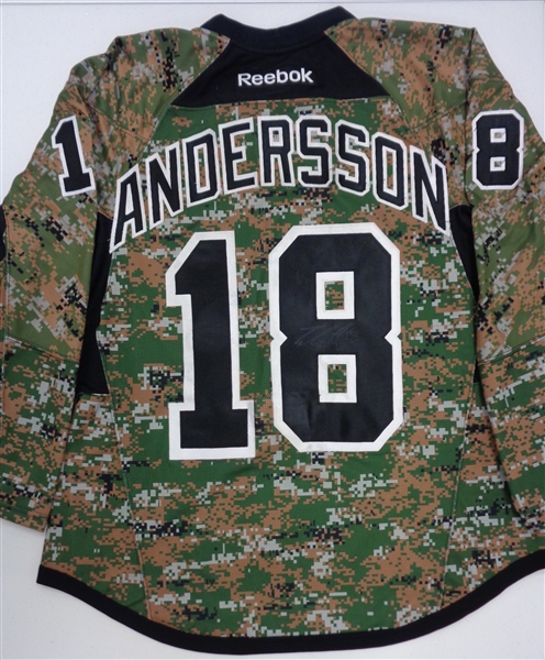Joakim Andersson Pre-Game Worn Salute to Service Jersey