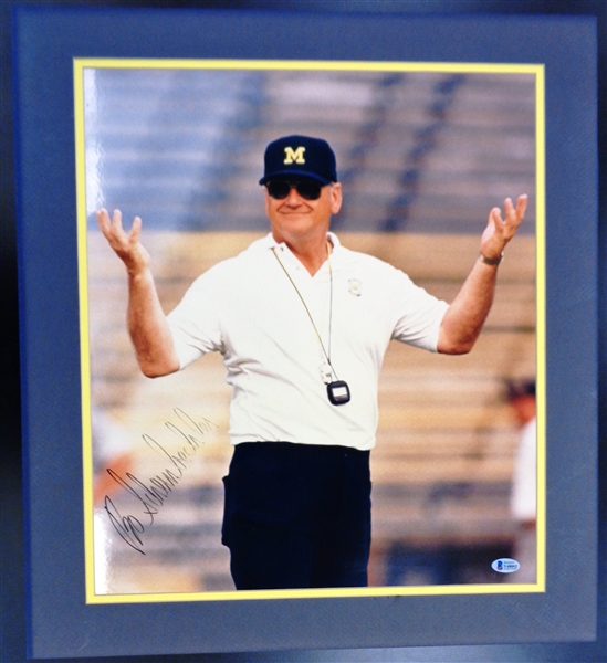 Bo Schembechler Autographed Matted 16x20 Photo