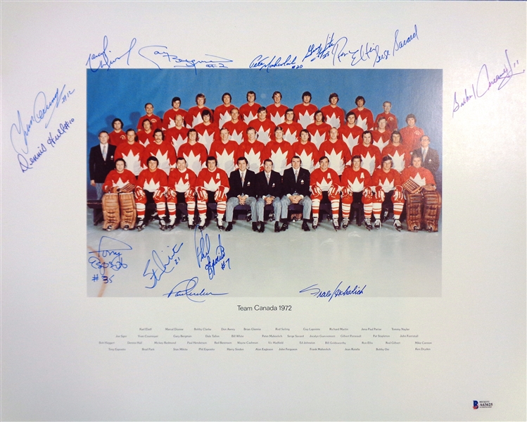 1972 Team Canada 16x20 Signed by 14