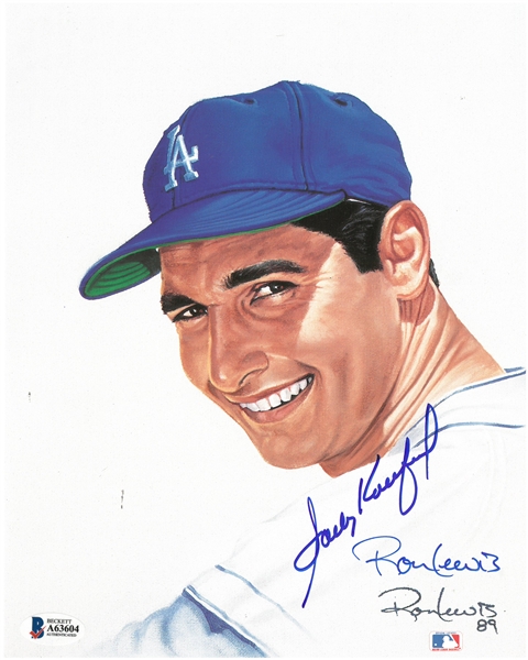 Sandy Koufax Autographed 8x10 Litho