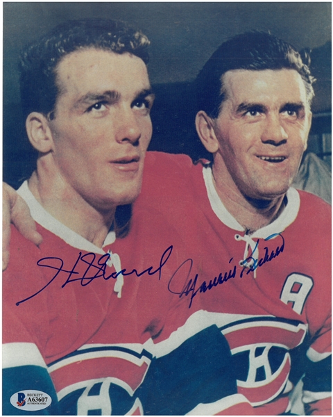 Maurice & Henri Richard Autographed 8x10 Photo