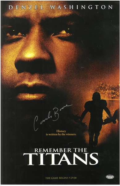 Coach Herman Boone Autographed 11x17 Remember The Titans Poster