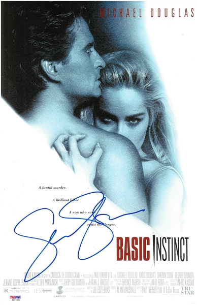 Sharon Stone Autographed Basic Instinct 11x17 Movie Poster