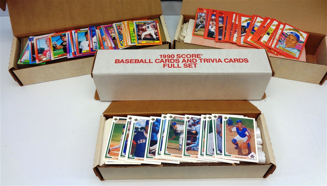 Lot of 4 1990 & 1991 Baseball Sets