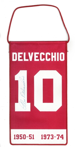 Alex Delvecchio Autographed 5.5x10 Mini Retirement Banner