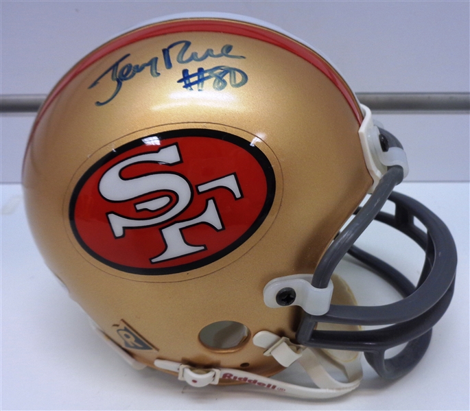 Jerry Rice Autographed Mini Helmet