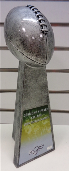 Desmond Howard Autographed Football Trophy