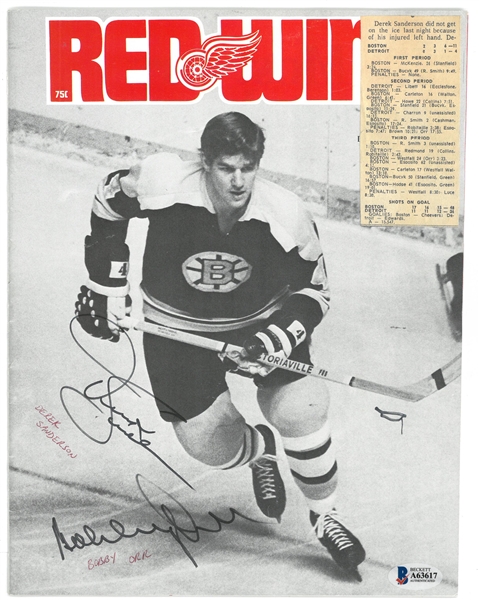 Bobby Orr Autographed Red Wings Program