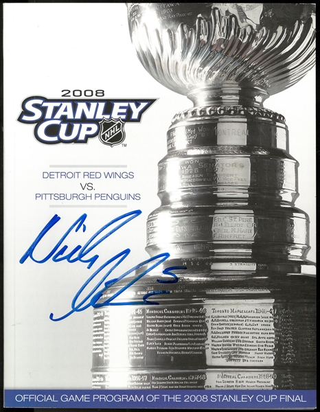 Nick Lidstrom Autographed 2008 Stanley Cup Program