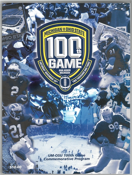 UM-OSU 100th Game Commemorative Program
