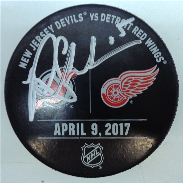 Riley Sheahan Autographed JLA Final Game Practice Puck