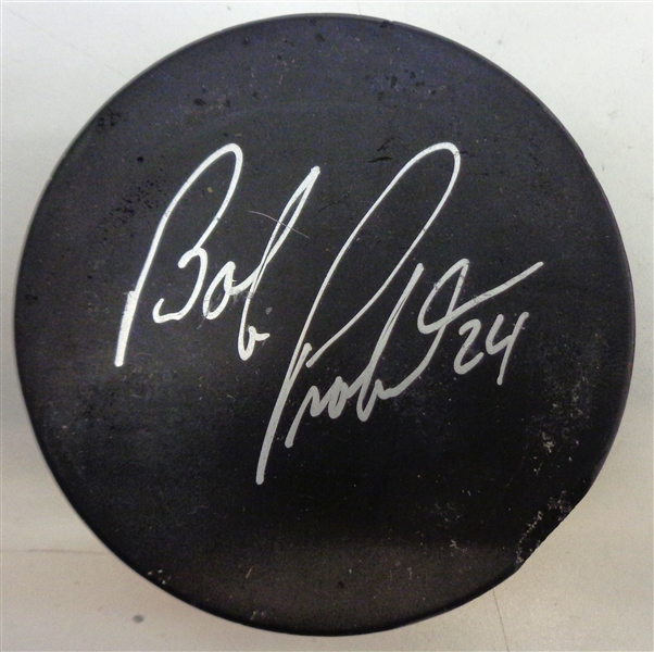 Bob Probert Autographed "Just Say NO To Drugs & Alcohol" Puck