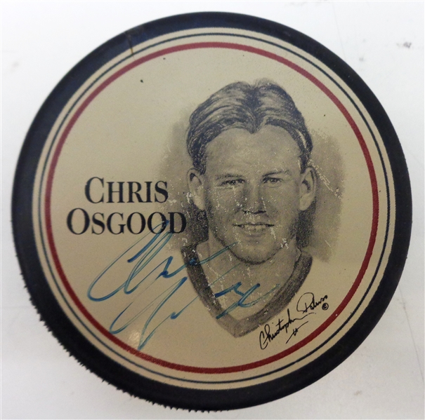 Chris Osgood Autographed Burger King Puck