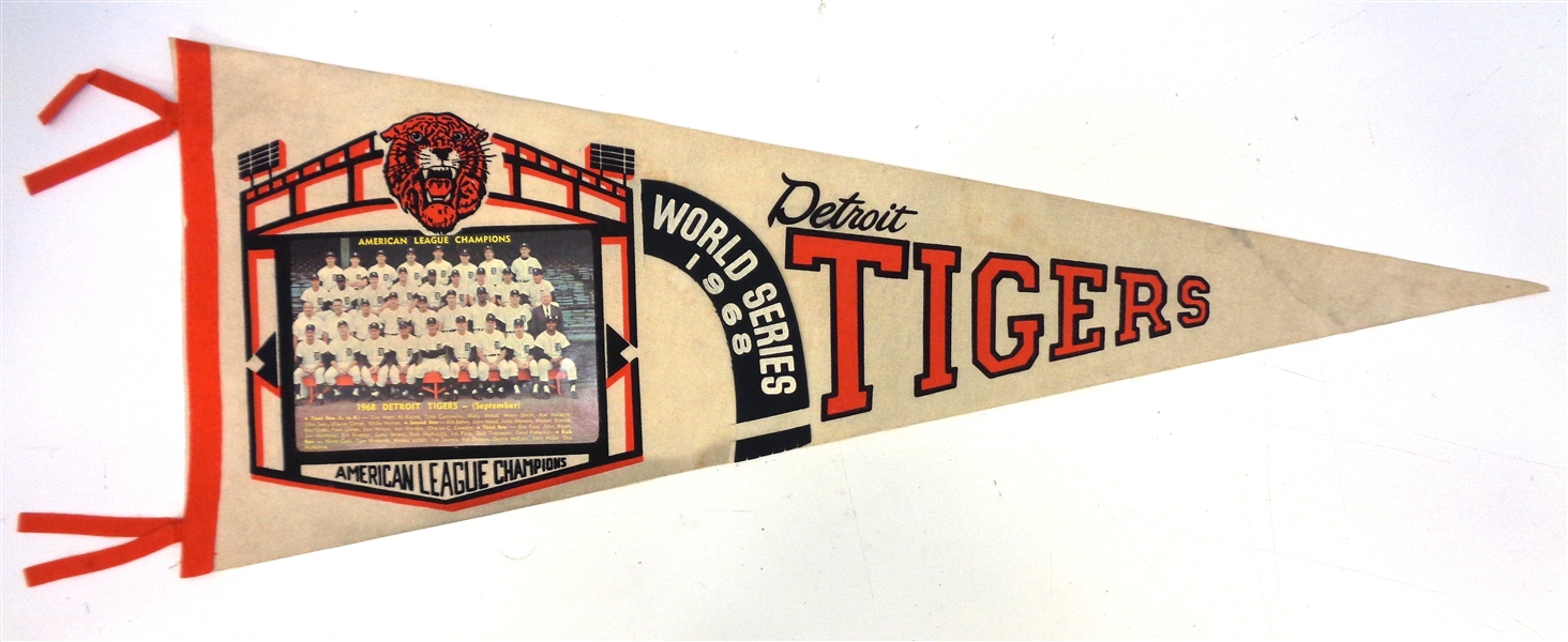 1968 Detroit Tigers Team Photo World Series Pennant