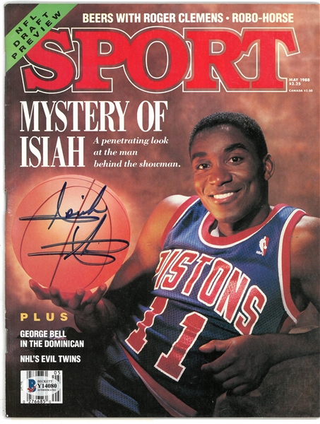 Isiah Thomas Autographed Sport Magazine