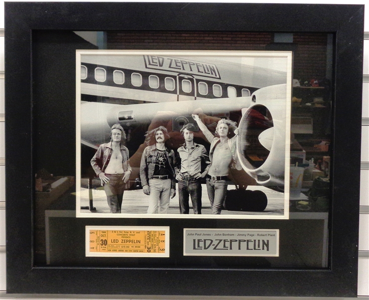 Led Zeppelin Framed 19x23 Display