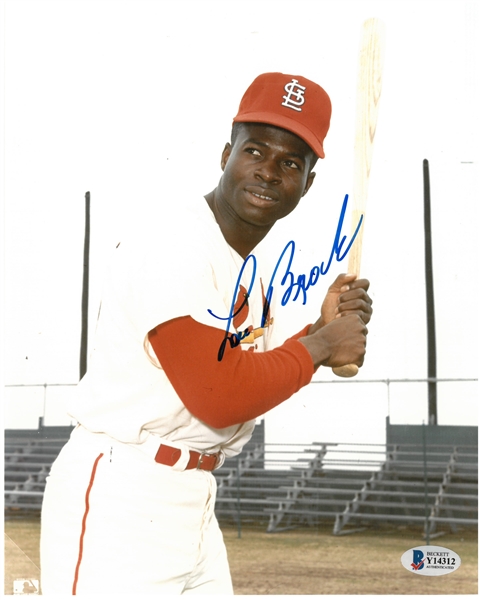 Lou Brock Autographed 8x10 Photo