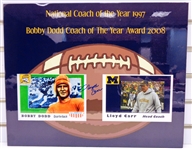 Coach Carr Bobby Dodd Coach of the Year Foam Cored 16x20 Sign (Carr Collection)