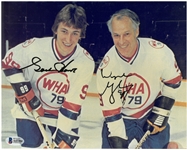 Wayne Gretzky & Gordie Howe Autographed 8x10 Photo