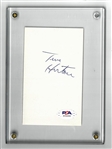 Tim Horton Autographed PSA 9 Index Card