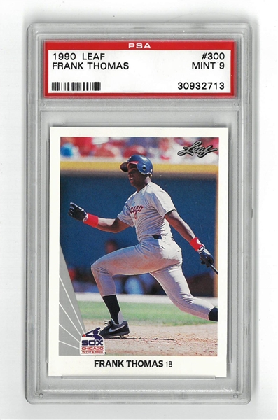 Frank Thomas PSA 9 1990 Leaf Rookie Card