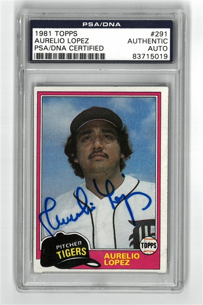 Aurelio Lopez Autographed 1981 Topps