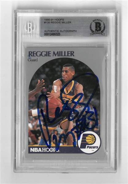 Reggie Miller Autographed 1990/91 Hoops