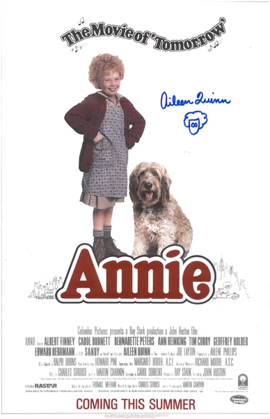 Aileen Quinn Autographed 11x17 Annie Movie Poster