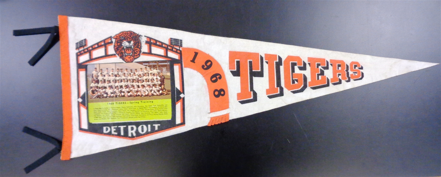 1968 Detroit Tigers Spring Training Team Photo Pennant