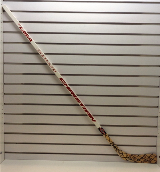 Russian 5 Autographed Stick (Konstantinov/Fetisov/Kozlov/Fedorov/Larionov)