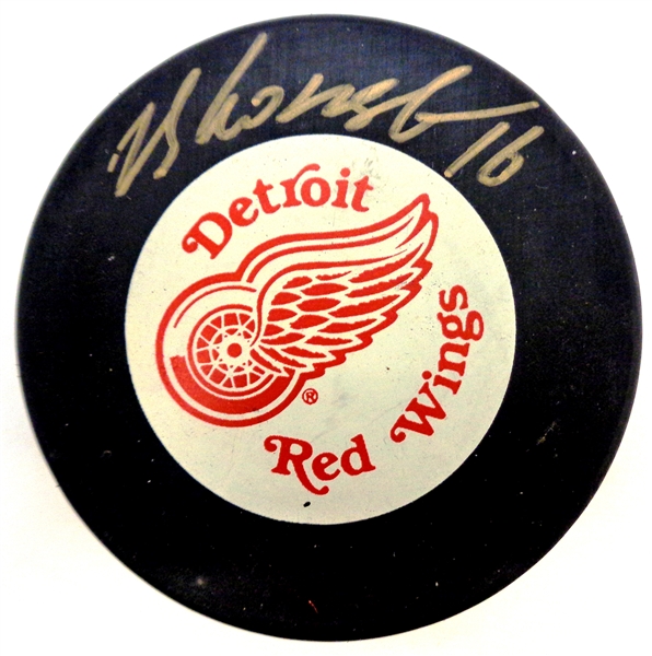 Vladimir Konstantinov Autographed Red Wings Puck
