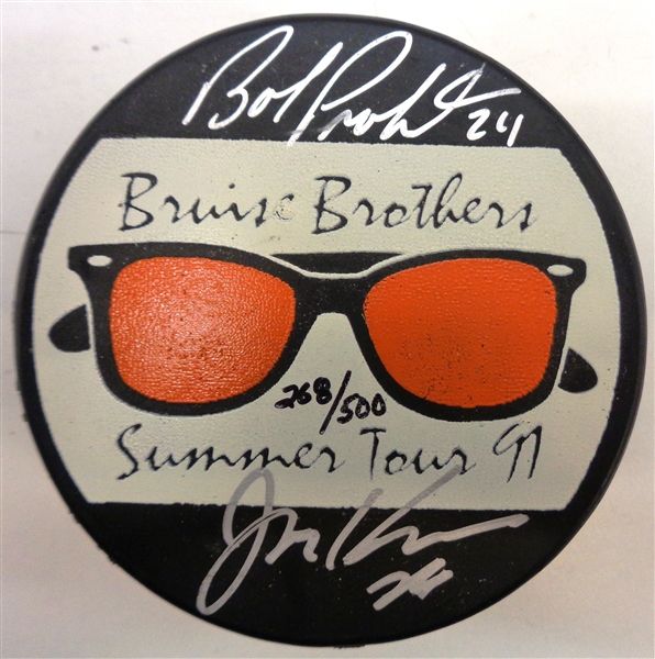 Bob Probert & Joe Kocur Autographed L/E Puck