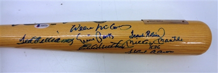 500 Home Run Hitters L/E Autographed Bat with 14 Signatures