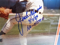 Tigers No Hitters Autographed Collage with Inscriptions (Verlander, Trucks, Bunning, Morris)