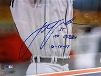 Tigers No Hitters Autographed Collage with Inscriptions (Verlander, Trucks, Bunning, Morris)